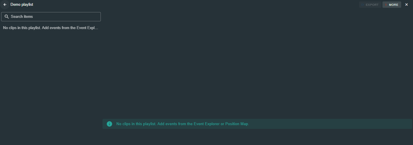 Empty playlists state with prompt to create the first playlist